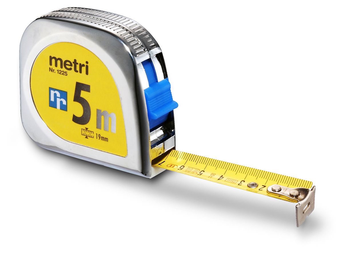 RIEFFEL SWITZERLAND Rollmeter 5m 1225 SB chrom (8421411010877)
