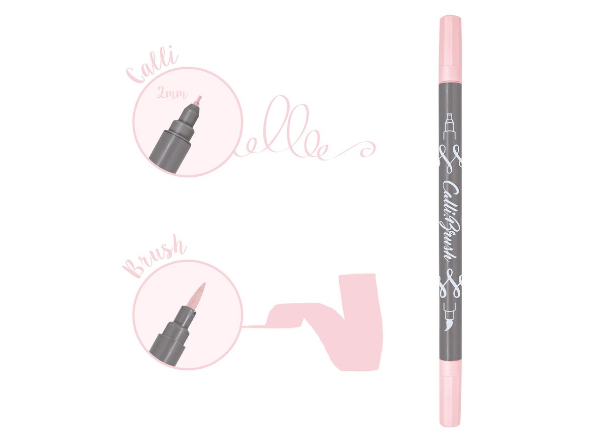 ONLINE Callibrush Pen Double Tip 2mm 19064/6 Powder (4014421190642)