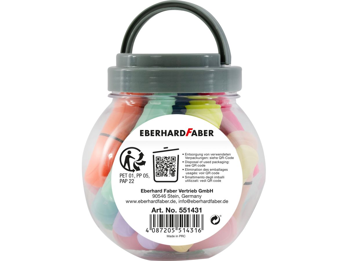 EBERHARD FABER Mini bomboniera evidenziatore 551431 pastel/neon 12 pezzi (4087205514316)