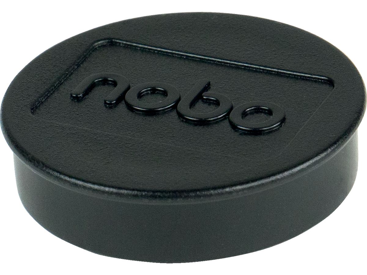 NOBO Aimant ronde 38mm 1915312 noir 10 pcs. (5028252611343)