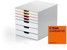DURABLE Schubladenbox Varicolor 7 762727 weiss/bunt 7 Fächer (4005546736112)