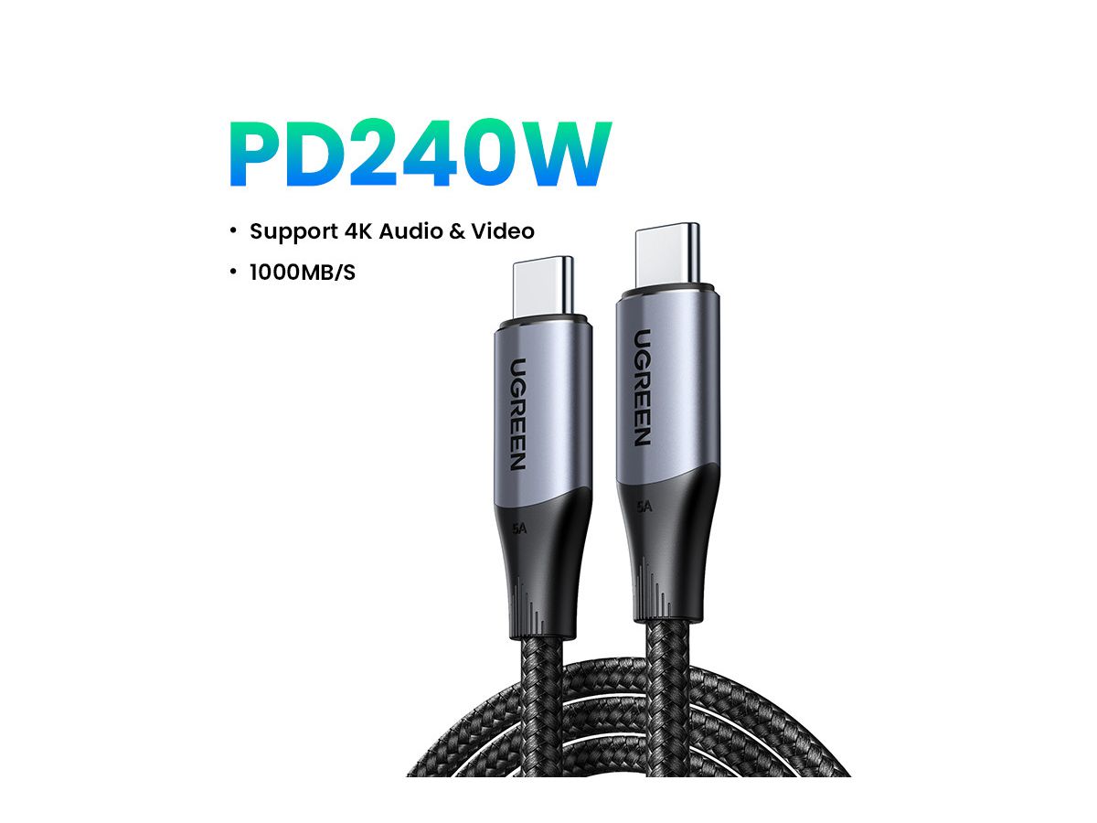 UGREEN Cable USB 3.2 Gen2 80150 Black, 1m (6957303881505)