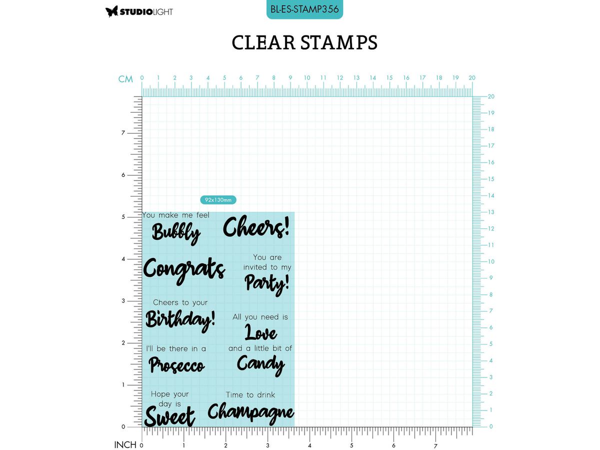 SIZZIX Tampon transp. 14.8x10.5x0.3cm STAMP356 Bubbly (8713943139400)
