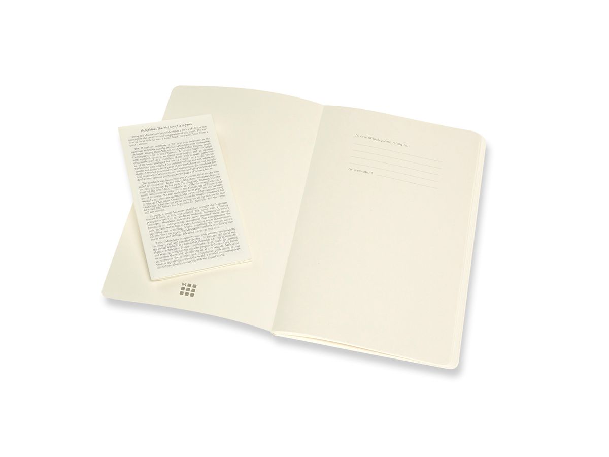 MOLESKINE Quaderno 2x 21x13cm 620602 bianco,feilchen/rosso,96 p. (8058647620602)