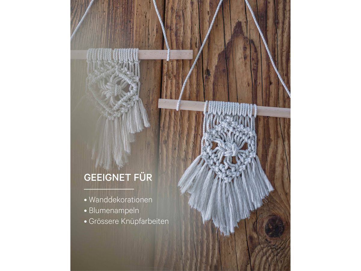 I AM CREATIVE Macrame Rope 6205.02 cream 5mm, 330g (7640415811032)