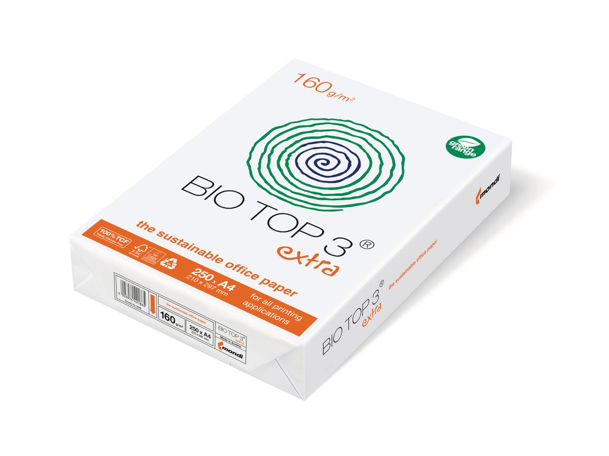 BIO TOP 3 Carta copiativa Biotop A4 88008663 160g, Off-White 250 fogli (9003974421889)
