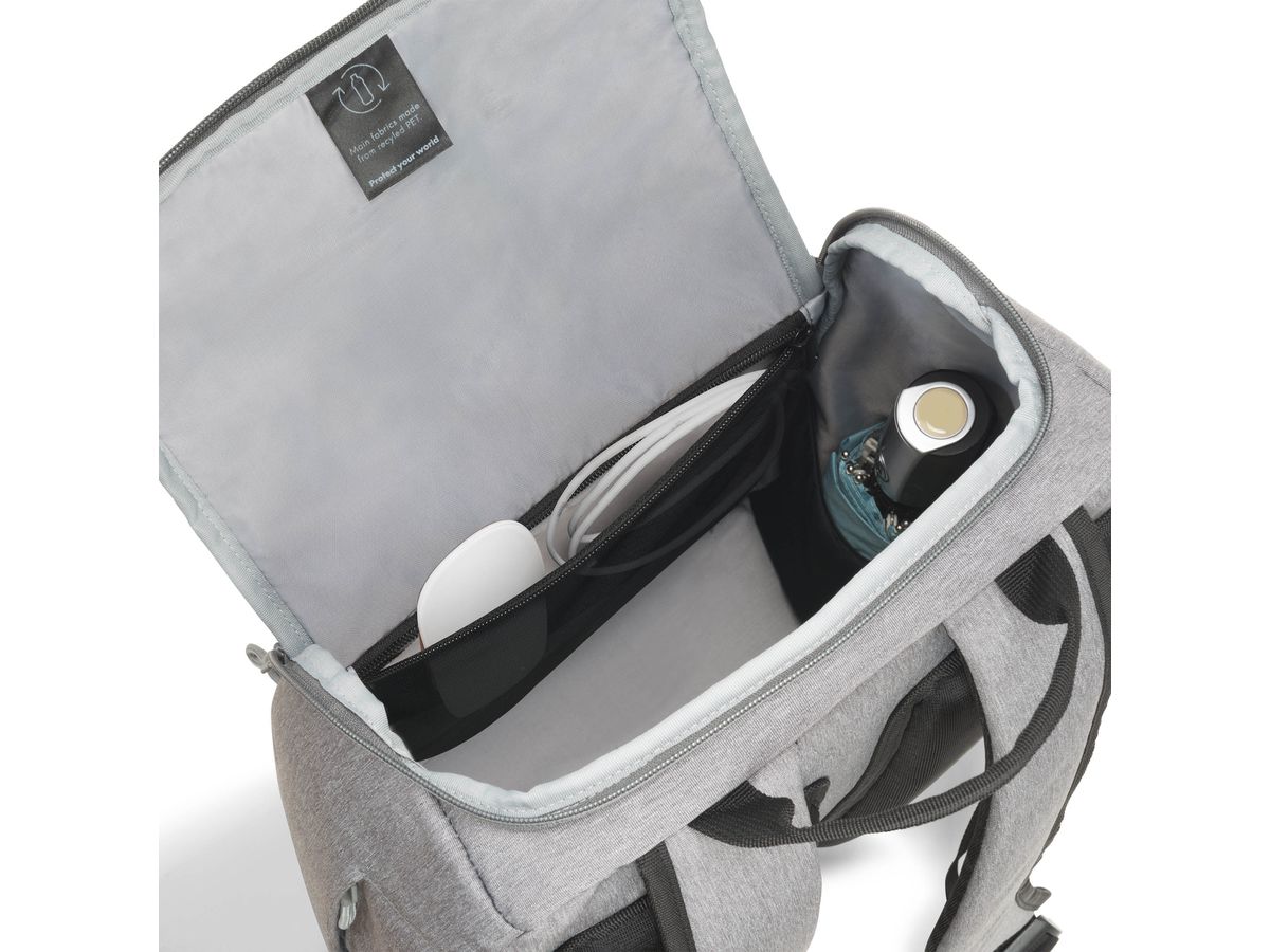DICOTA Eco Backpack MOTION lgt Grey D31876-RPET for Universal 13 - 15.6 inch (7640186418218)