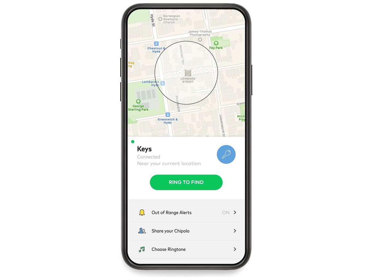 CHIPOLO ONE CH-C19M-RD-R Localisateur de clé, rouge (3830059103172)