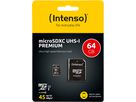 INTENSO Micro SDXC Card PREMIUM 64GB 3423490 with adapter, UHS-I (4034303019861)