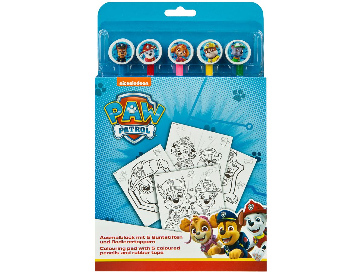 UNDERCOVER Bloc de coloriage avec 5 cray PPUT1300 Paw Patrol (4043946286776)