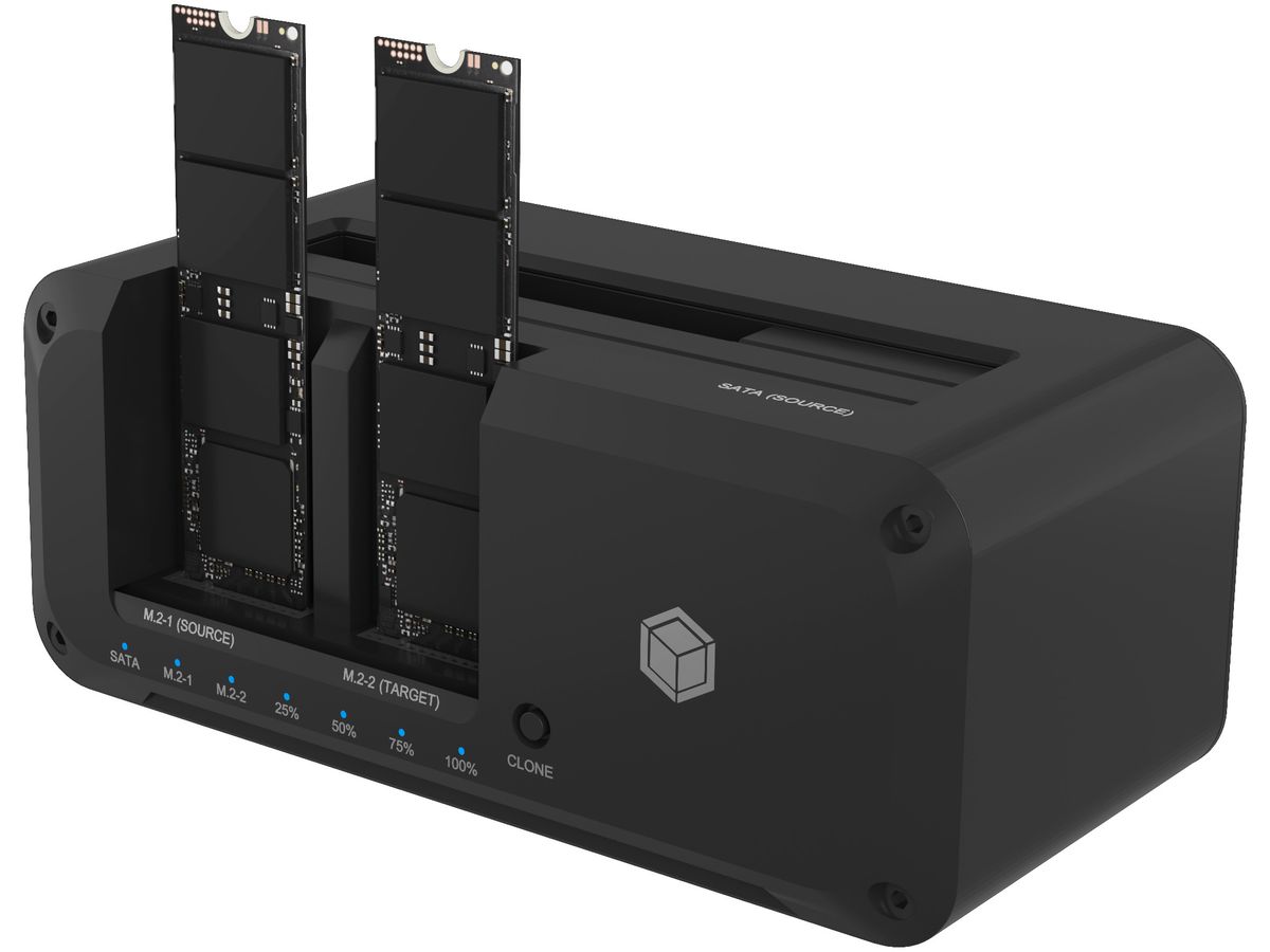 ICY BOX Docking- & Clonestation for IB-2924MSCL-C31 2.5,3.5in SATA & 2x M.2 NVMe (4250078174349)