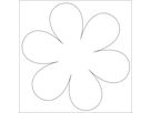 URSUS Motifs en blanc 23x23cm 17120008F Fleur 20 feuilles (4008525257103)