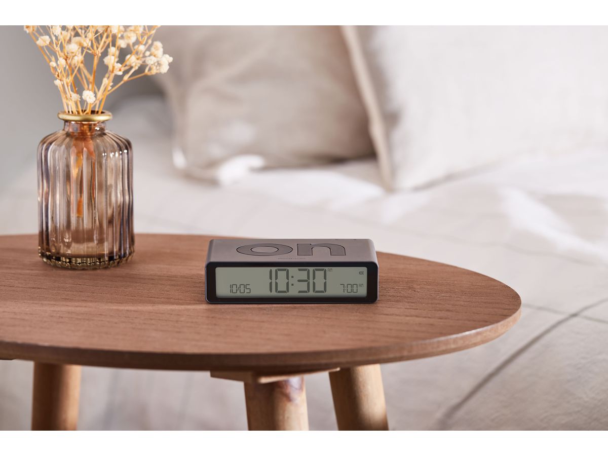 LEXON Sveglia Flip Classic LR157G3 grigio scuro, USB-C (3660491209336)