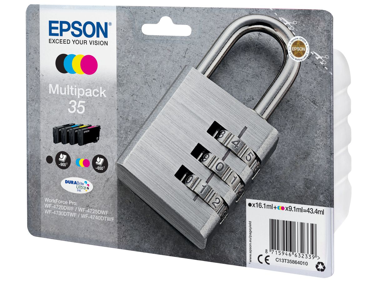 EPSON Multipack Tinte CMYBK T358640 WF-4720/4725DWF 4-color (8715946632339)
