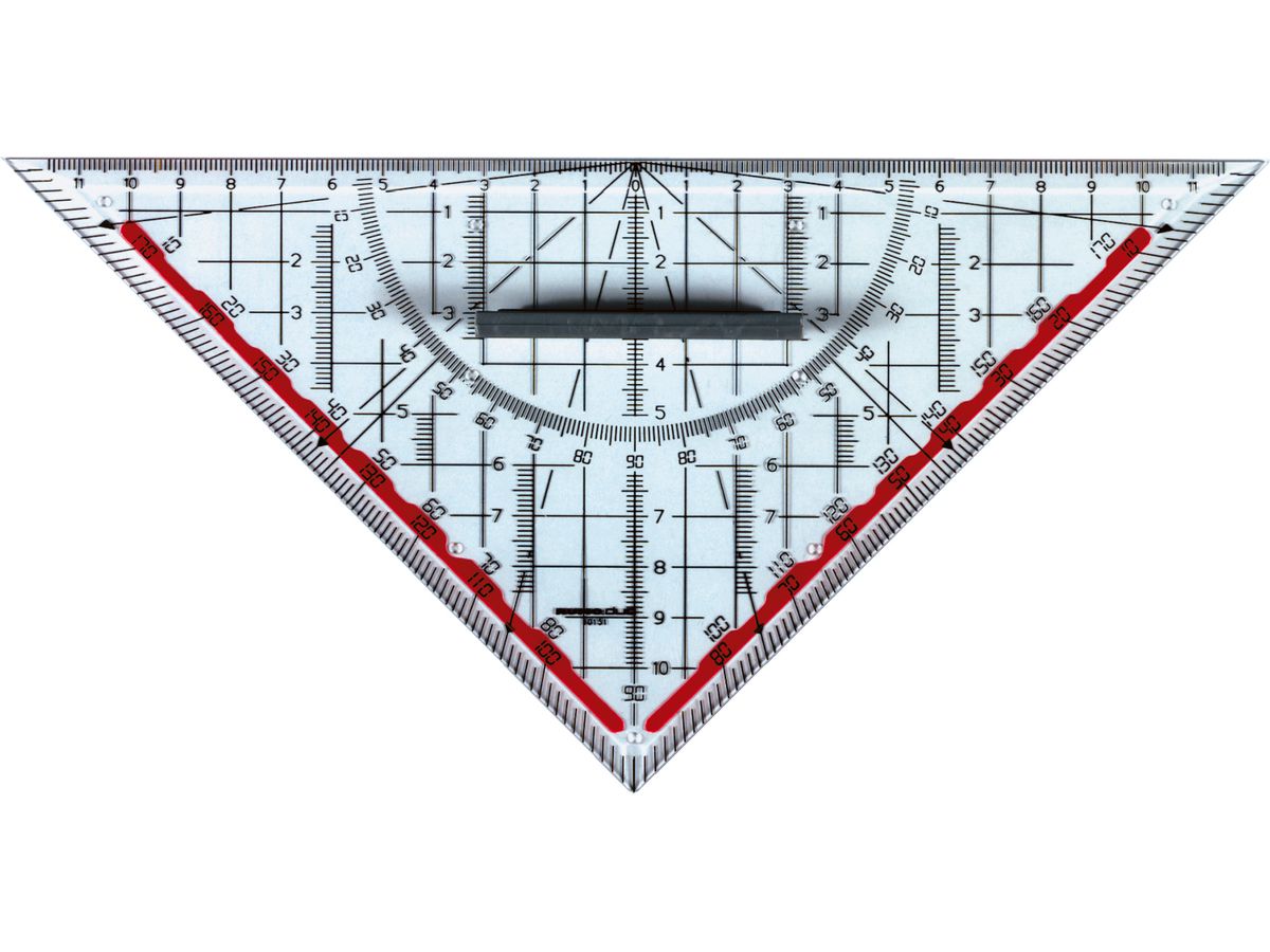 RUMOLD Zeichendreieck 22cm 10151 technisch, Duo farbig/transp. (4012108067003)