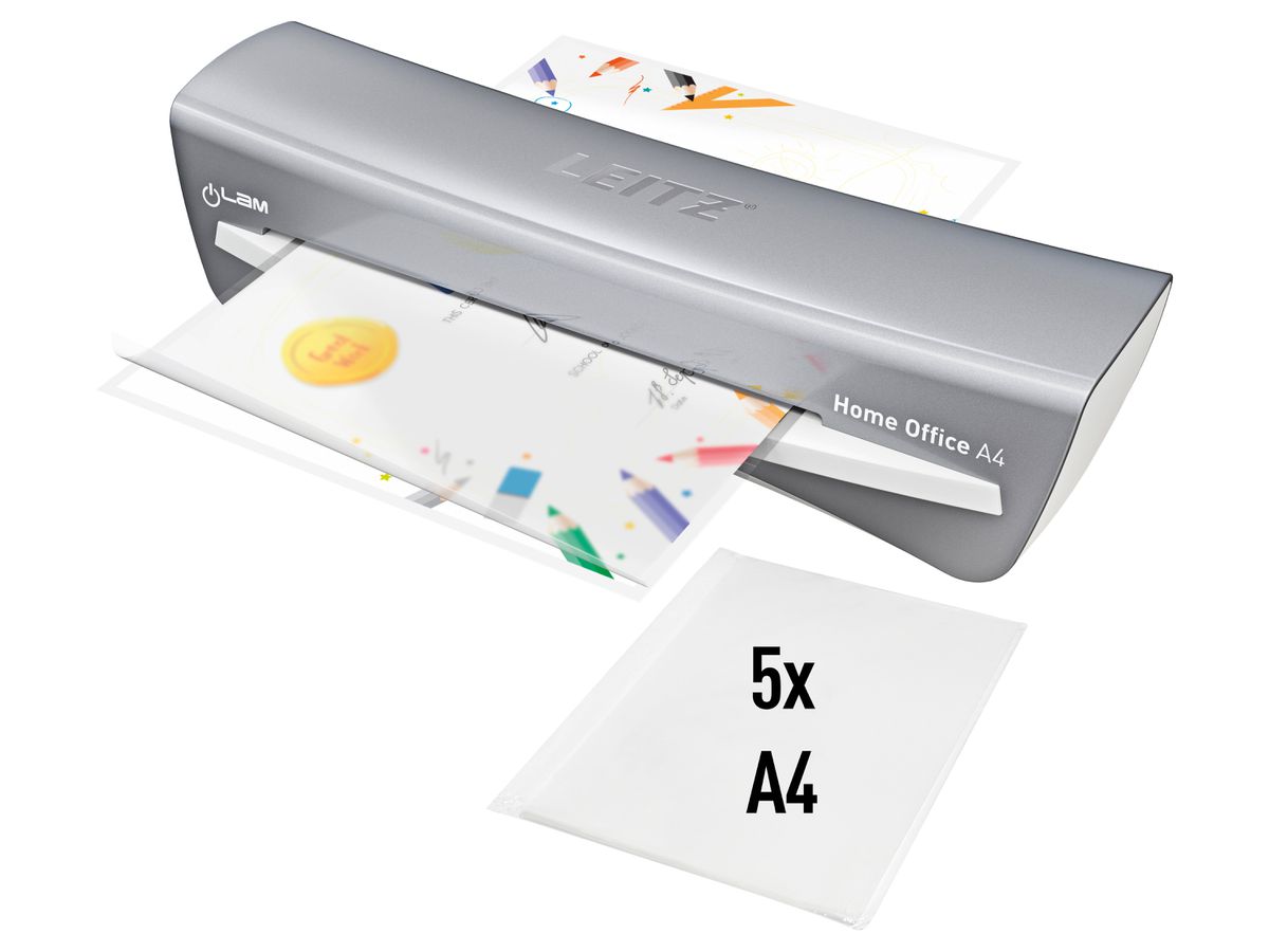 LEITZ Laminiergerät iLAM Home Office 73680089 grau A4 (4002432112968)