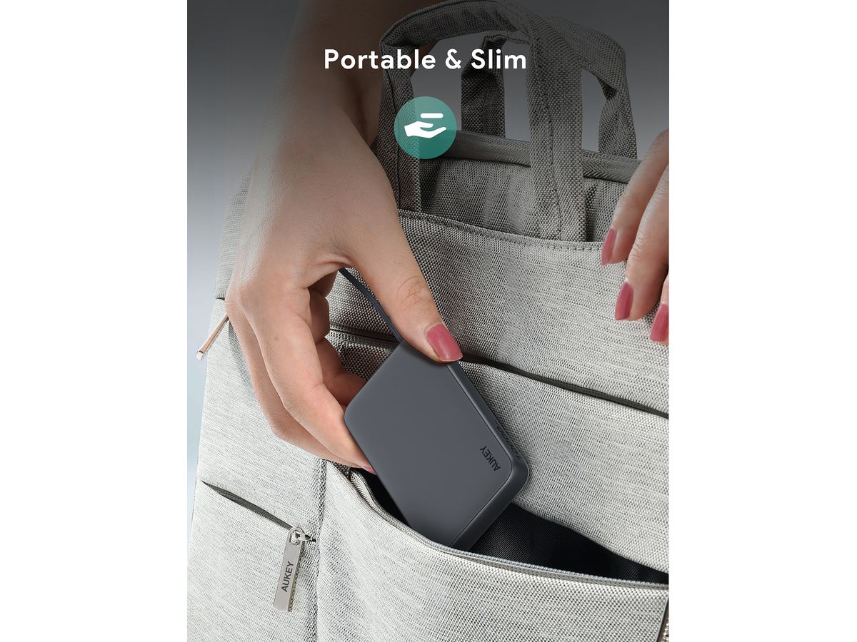 AUKEY Spark Sling 10000mAh PB PB-Y53 15W PD, Bild-in-USB-C Cal.Gr (0689323787968)