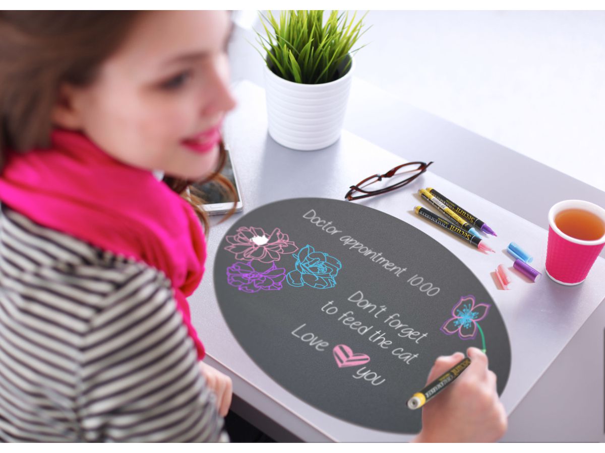 SECURIT Kreidetafel OVAL FB-OVAL schwarz 29.8x37.7x0.3cm (8718226493415)