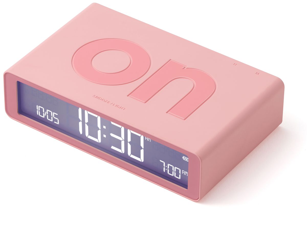 LEXON Wecker Flip Classic LR157P2 pink, USB-C (3660491209367)