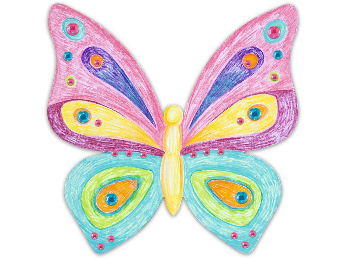 URSUS Motifs en blanc 23x23cm 17120009F Papillon 20 feuilles (4008525257110)