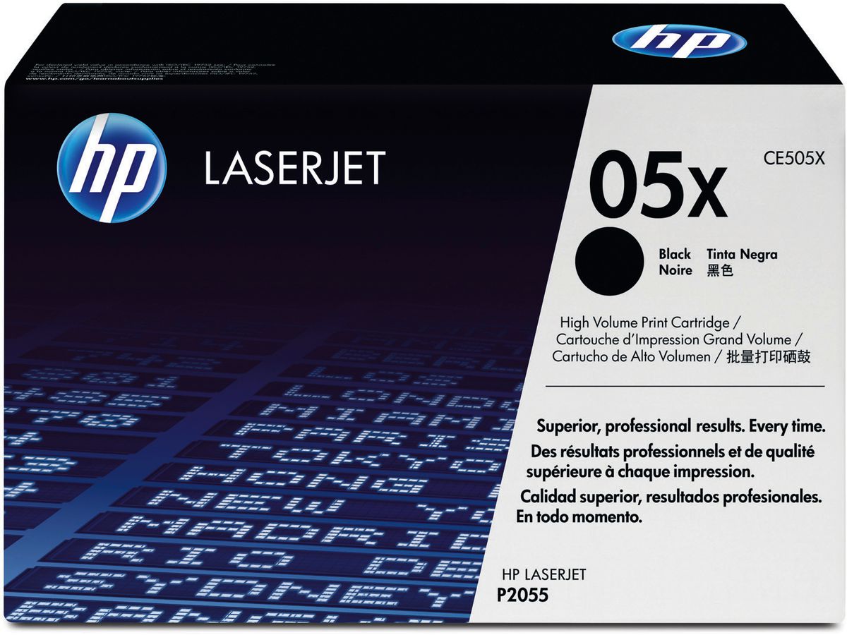 HP Toner-Modul 05X schwarz CE505X LaserJet P2055 6500 Seiten (0883585695782)