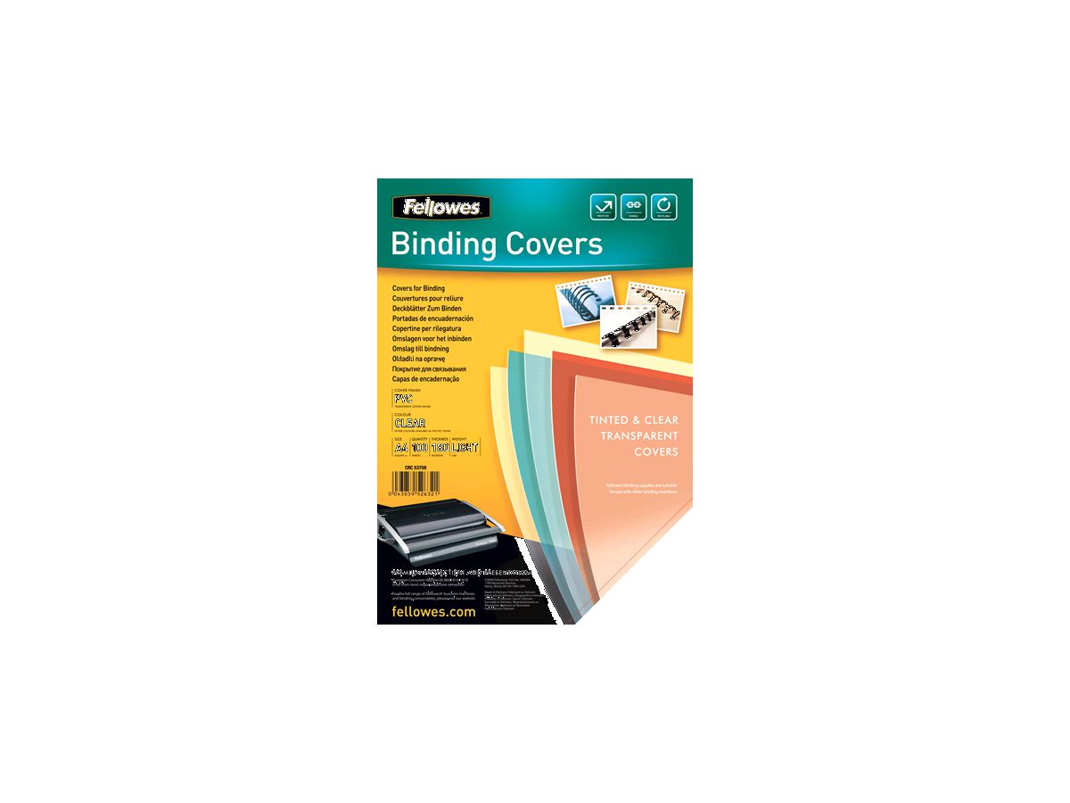FELLOWES PVC Cover A4 5375901 180my 100 Stück (0043859526321)