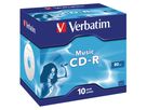 VERBATIM CD-R Jewel 80MIN/700MB 43365 52x Audio 10 Pcs ()