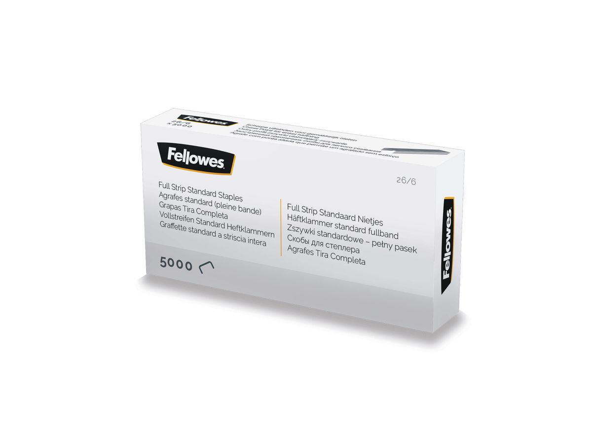 FELLOWES Agrafes 26/6 mm 5117501 bandes pleines 5000 pcs (0043859776627)
