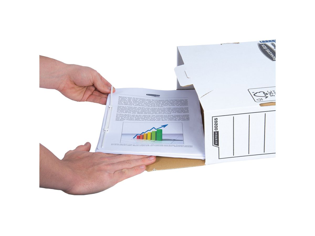 FELLOWES Appendino d'archivio 100mm 0089701 bianco 100 pezzi ()