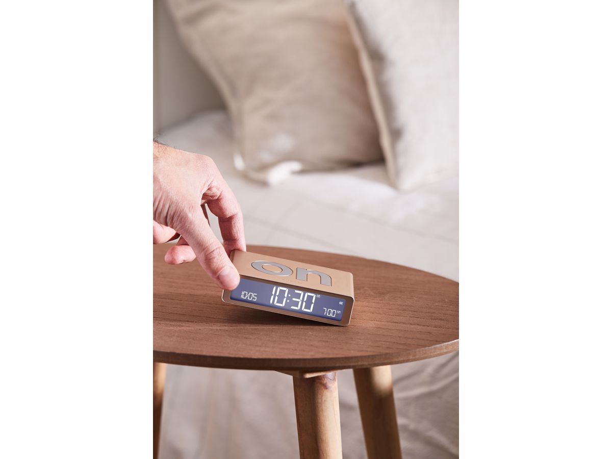 LEXON Wecker Flip Classic LR157D1 gold, USB-C (3660491209428)