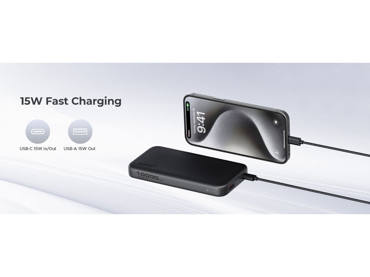 AUKEY Spark GO 10000mAh PB PB-Y46 15W Fast Charging, Grey (0689323787920)