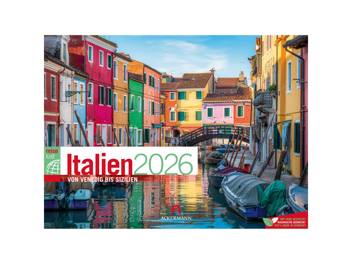 ACKERMANN Calendario 2026 3622 Italien DE 45x33cm (9783838436227)
