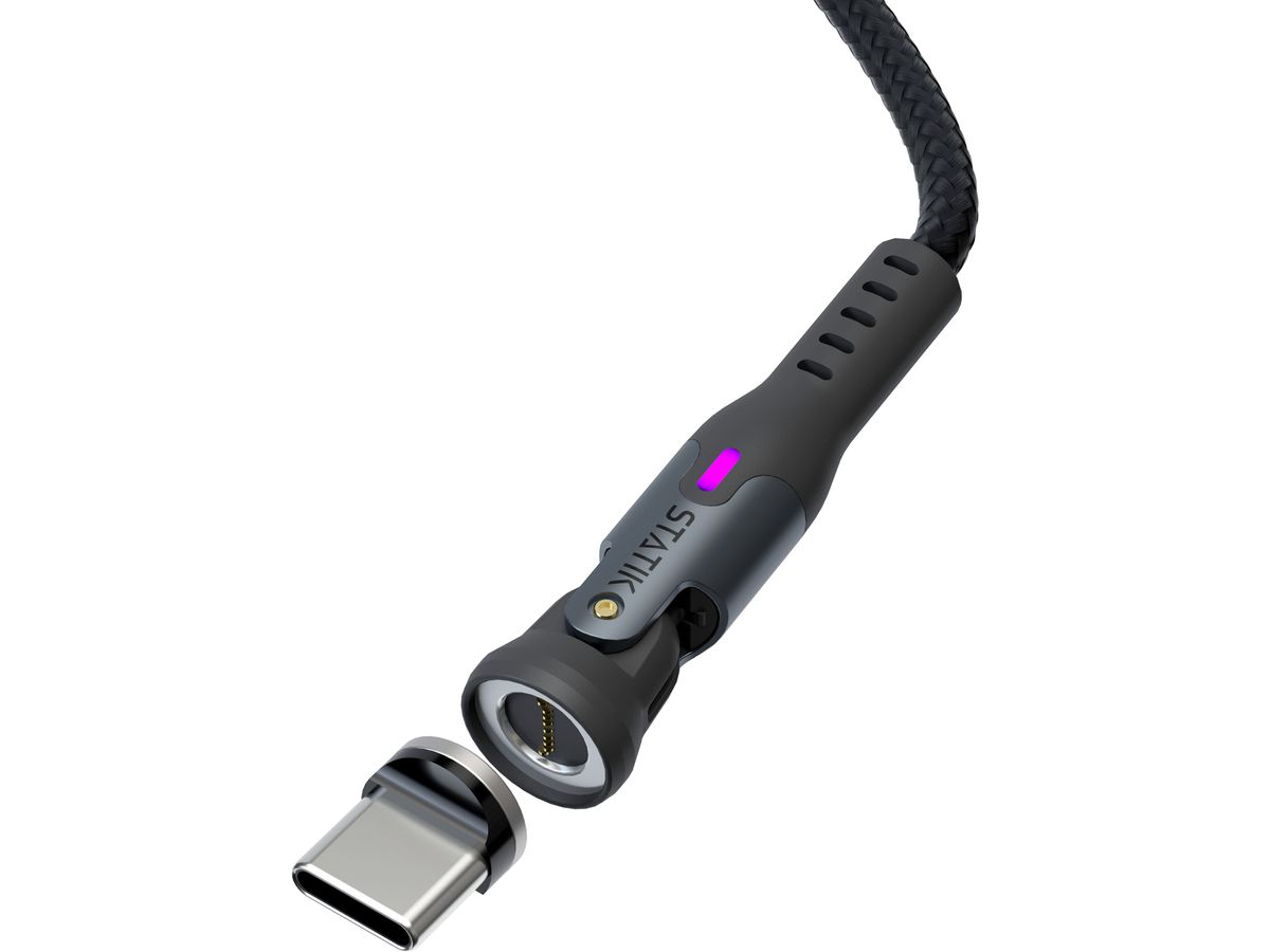 STATIK Statik 360 Pro, Uni.Mag. Tip PUP-0520-3FT Cable, 1m, 100W Black (0810024055142)