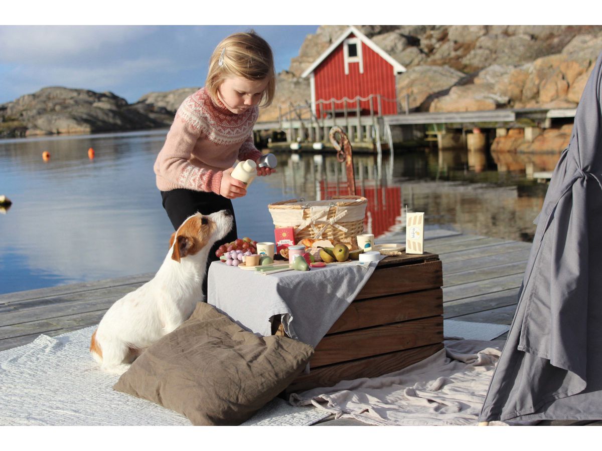 JABADABADO Picknick Set W7213 Korb 28x21x14cm (7332599072803)