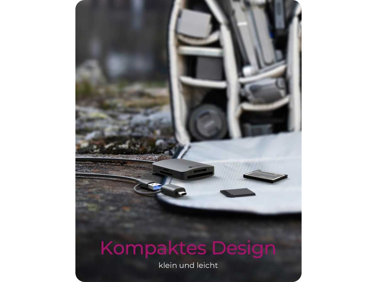 ICY BOX External 4in1 Card Reader IB-CR302-CU3 (4250078174592)