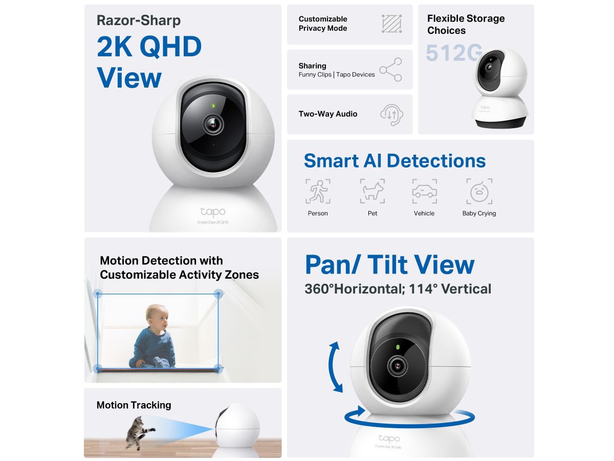 TP-LINK Pan/Tilt AI Wi-Fi Camera Tapo C220 (4895252500936)