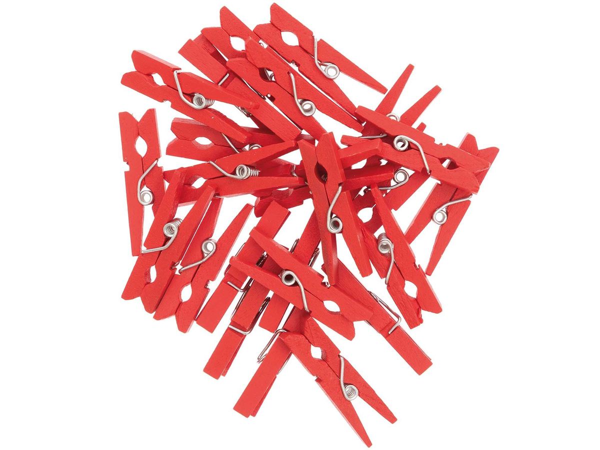 RICO DESIGN Deko-Clips 3cm 7040.31.18 rot 24 Stück (4051271476403)
