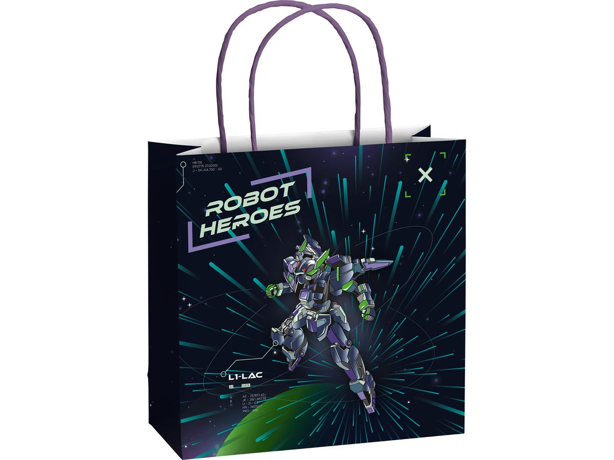 STEWO Borsa regalo Robot 2543517799 blu scuro 20x8x20cm (7630050883907)