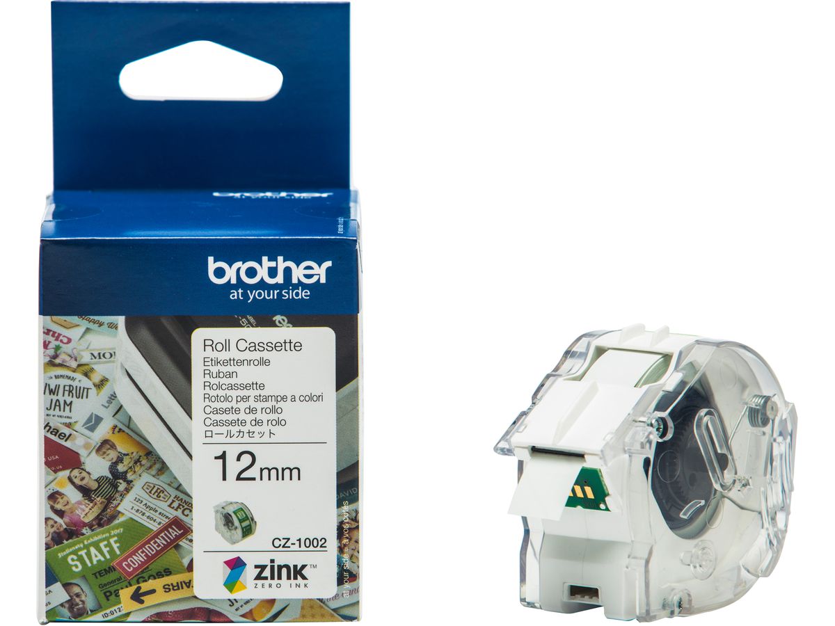 PTOUCH Colour Paper Tape 12mm/5m CZ-1002 VC-500W Compact Label Printer (4977766779289)