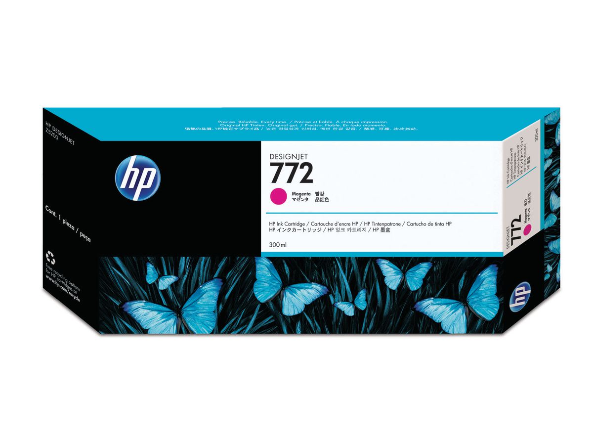 HP Tintenpatrone 772 magenta CN629A DesignJet Z5200 300ml (0884962638996)
