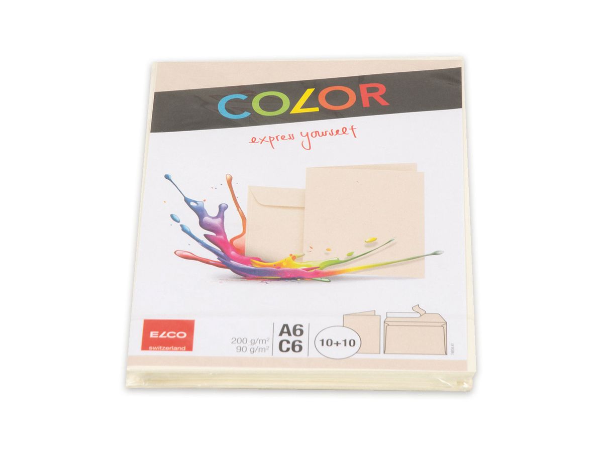 ELCO Couverts/Karten COLOR C6/A6 74834.41 chamois 2x10 Stück (7611722104421)