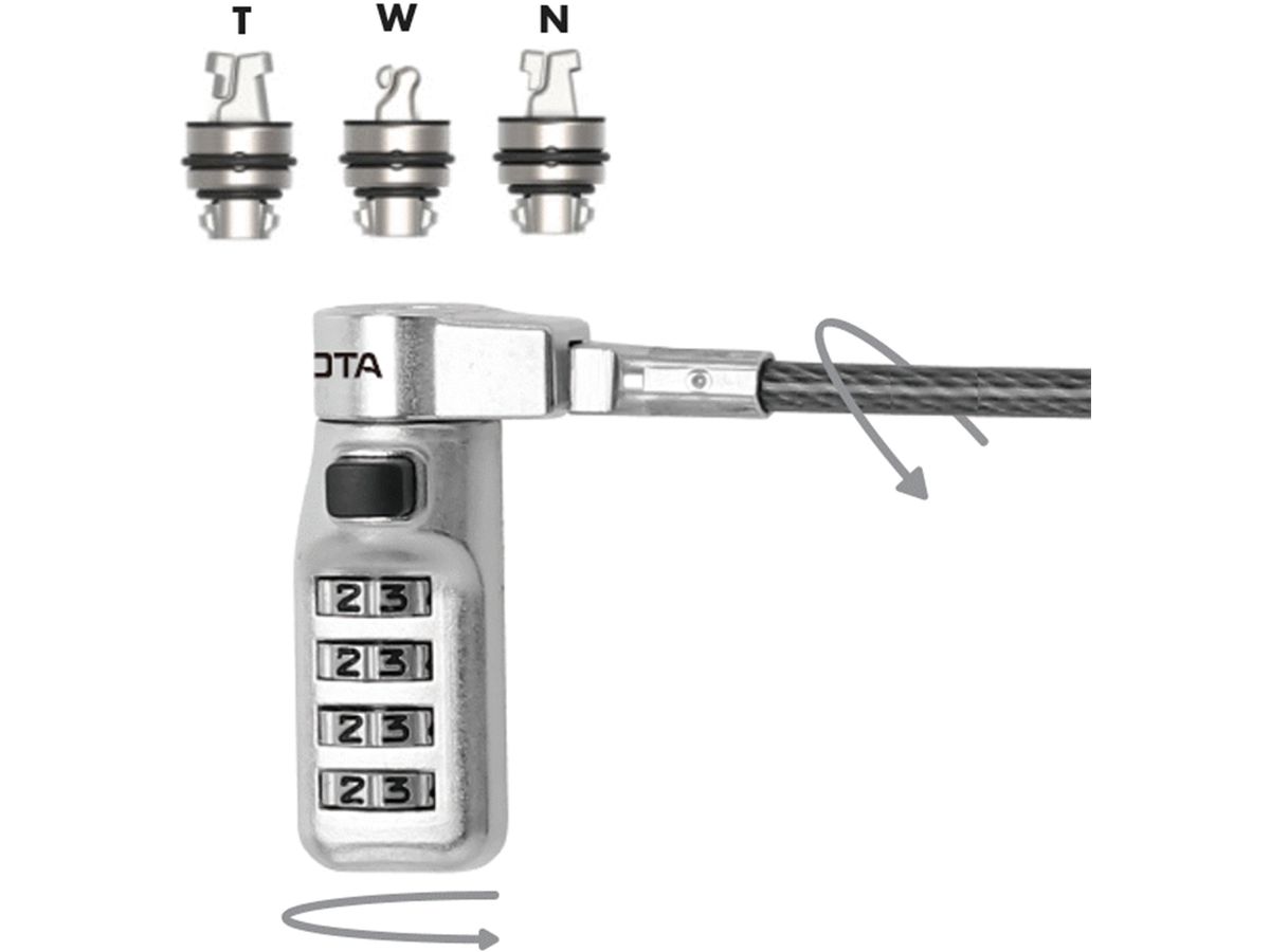 DICOTA Universal Security Cable Lock D31713 black (7640158668900)