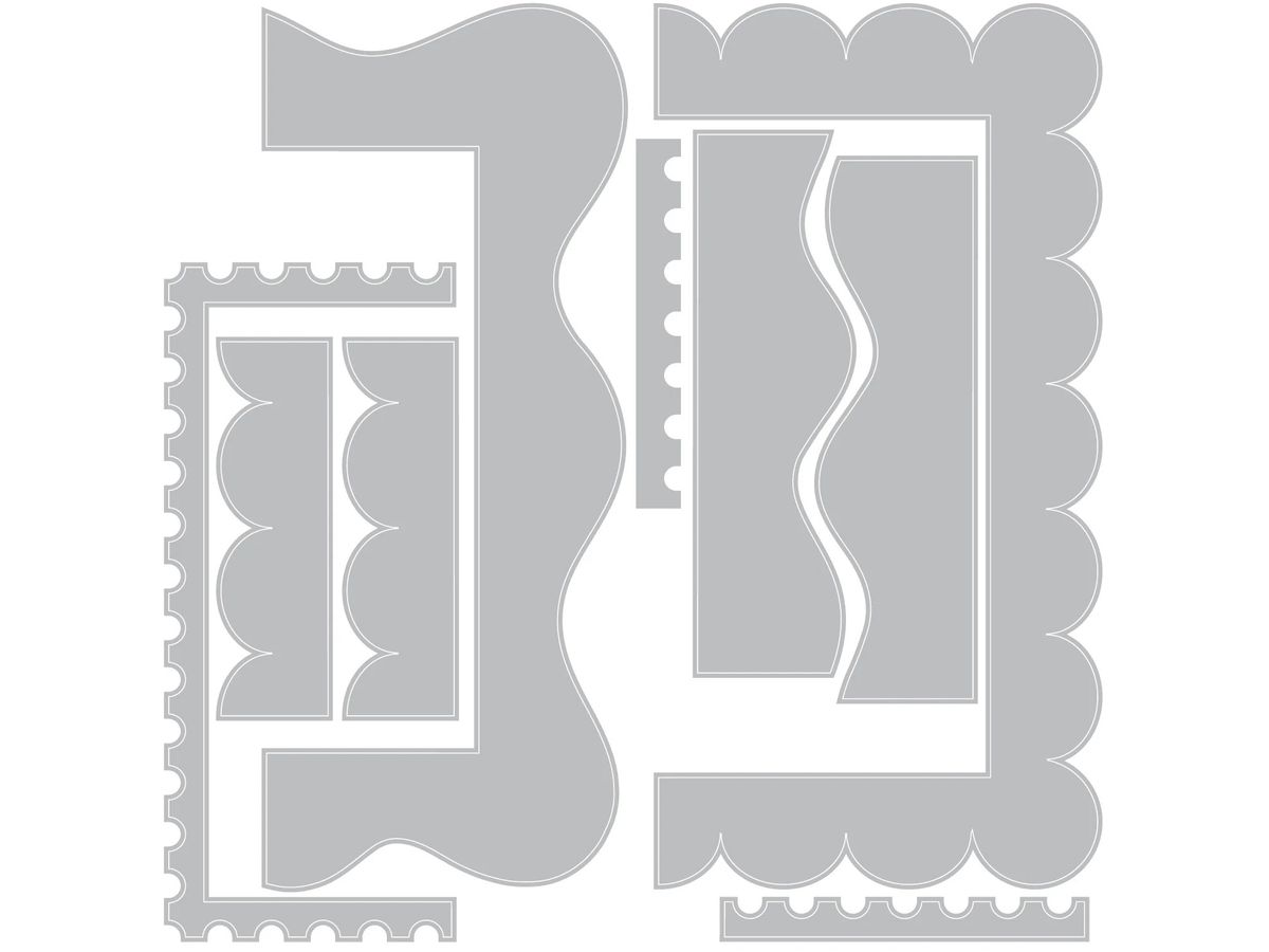 SIZZIX Stanzformen 666969 Fun Borders 9 Stück (0630454292692)