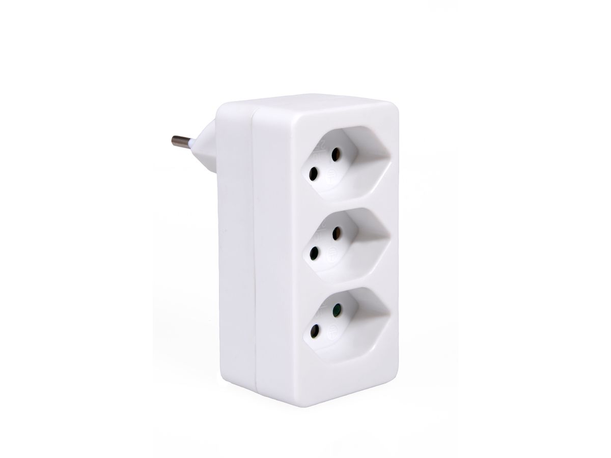 S-ELECTRO Abzweigstecker 85.594.WS weiss, 3xT13 (7611453559415)