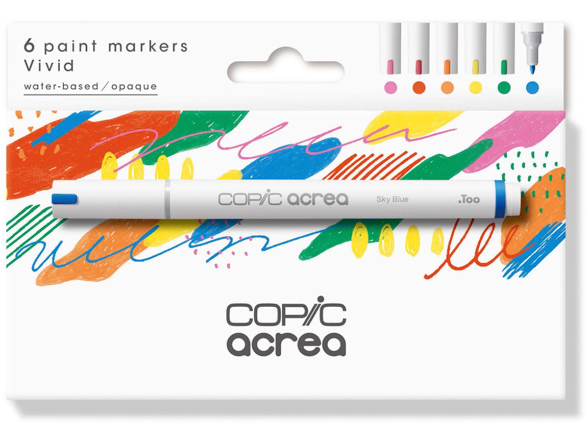 COPIC Marker acrea Set Vivid 20077601 6 Farben (4511338064665)