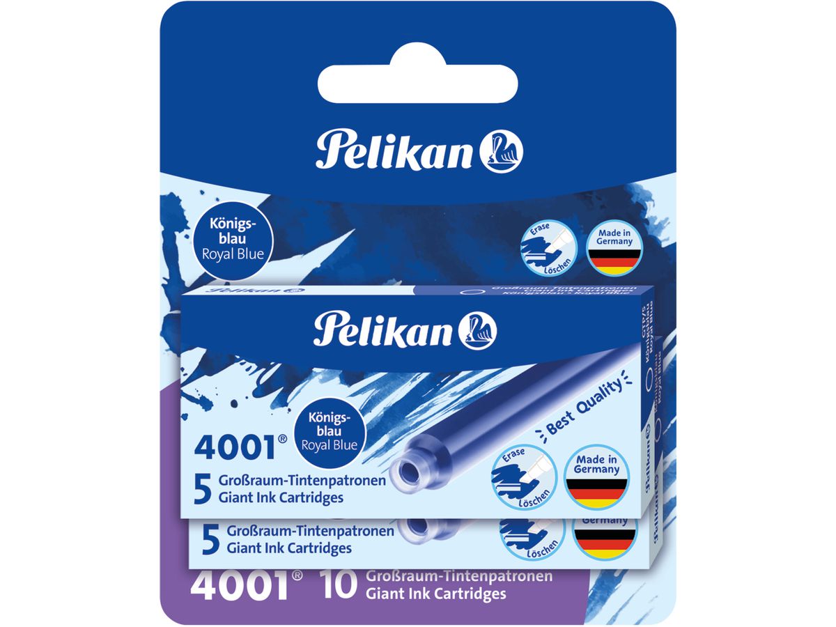 PELIKAN Cart. d'encre GTP/5/2/B 330852 köngisbleu, 2x5 pcs. (4012700330857)