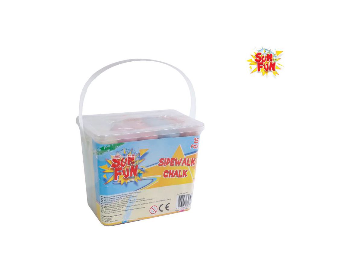 ROOST Craie de rue 2.5x2.2x10.6cm 720172 assorti 15 pièces (8713219328965)