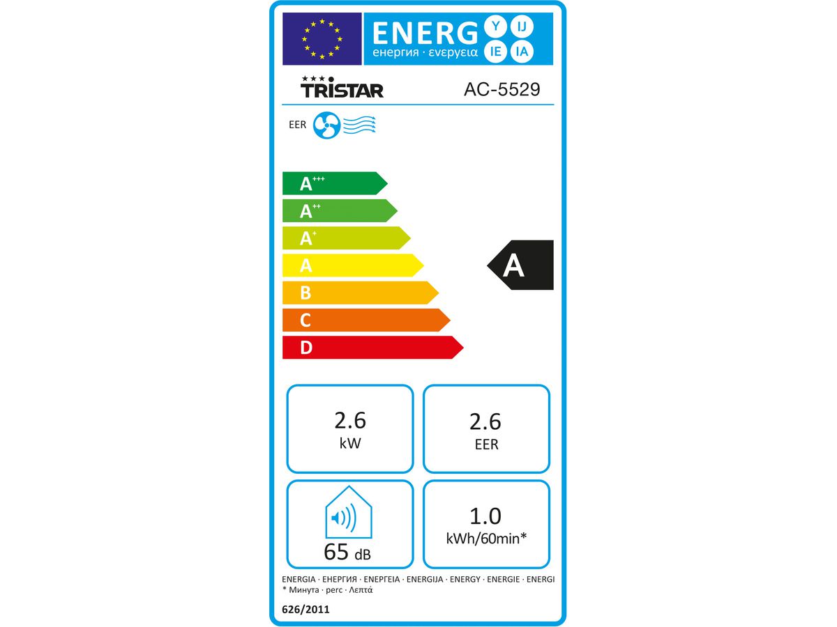 TRISTAR Klimagerät 1000W AC-5529 weiss (8713016049247)