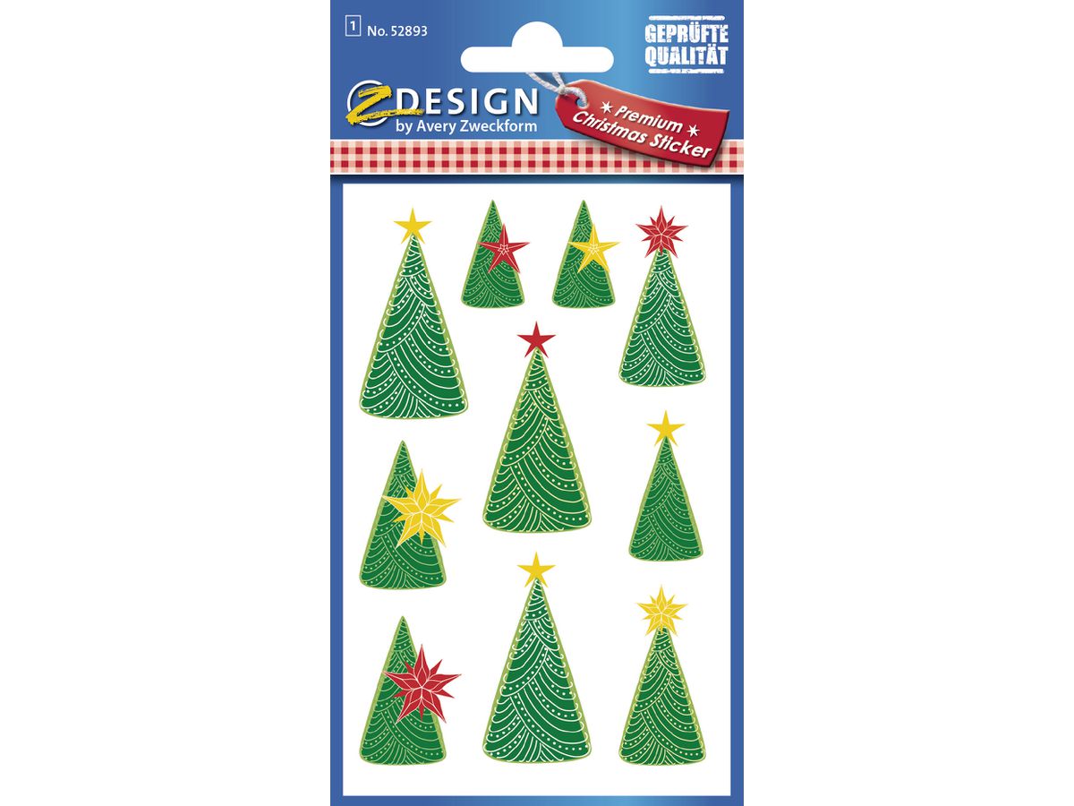 Z-DESIGN Sticker Weihnachten 52893Z Tannenbaum 1 Stück (4004182528938)