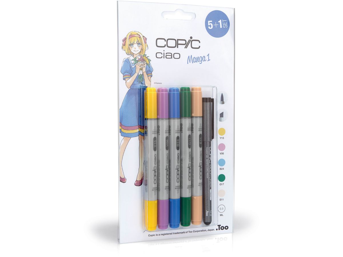 COPIC Marker Ciao 22075556 5+1 Set Manga 1 (4013695261409)